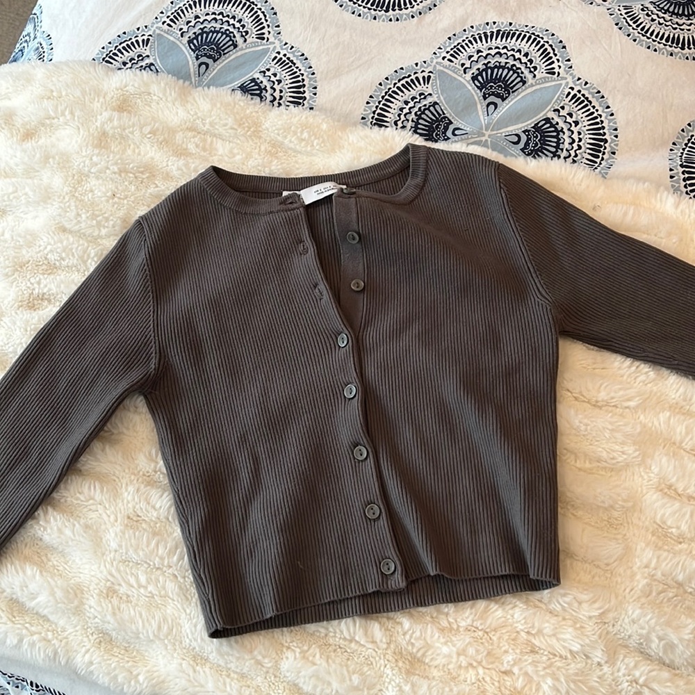 Button up sweater top Zara